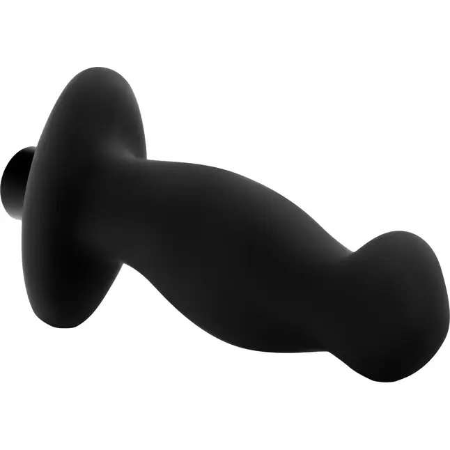 Черный анальный вибромассажёр Silicone Vibrating Prostate Massager 02 - 10,8 см - Anal Adventures Platinum. Фотография 6.