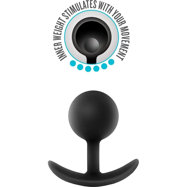 Черная анальная пробка Silicone Vibra Plug - 8,9 см - Anal Adventures Platinum. Фотография 3.