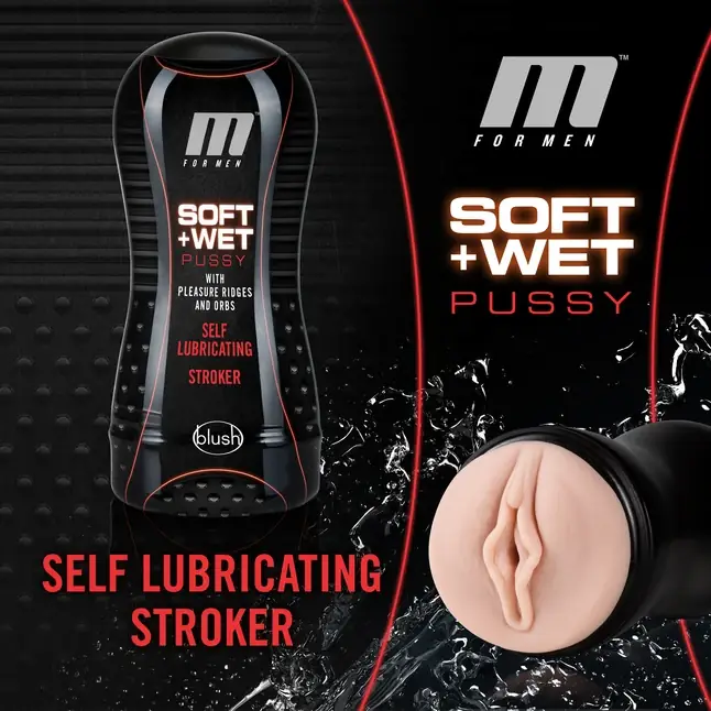 Мастурбатор-вагина Soft and Wet Pussy with Pleasure Ridges and Orbs - M for Men. Фотография 4.