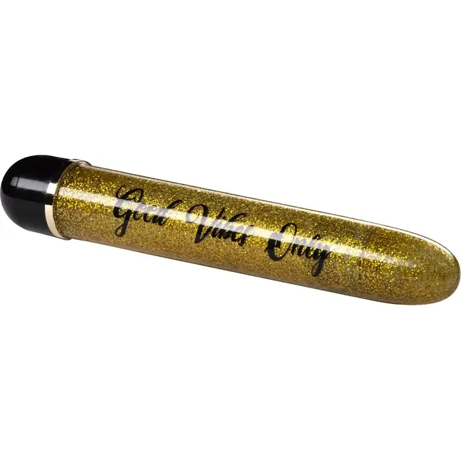 Золотистый классический вибратор Good Vibes Only - 17,5 см - The Collection. Фотография 4.