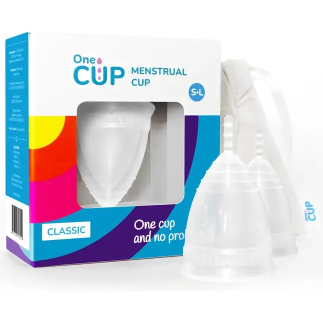 Набор из 2 менструальных чаш OneCUP Classic. Фотография 2.