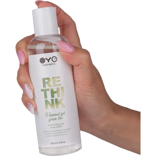 Увлажняющий гель на водной основе с согревающим эффектом OYO Personal Gel Green Tea - 200 мл - OYO cosmetics. Фотография 4.