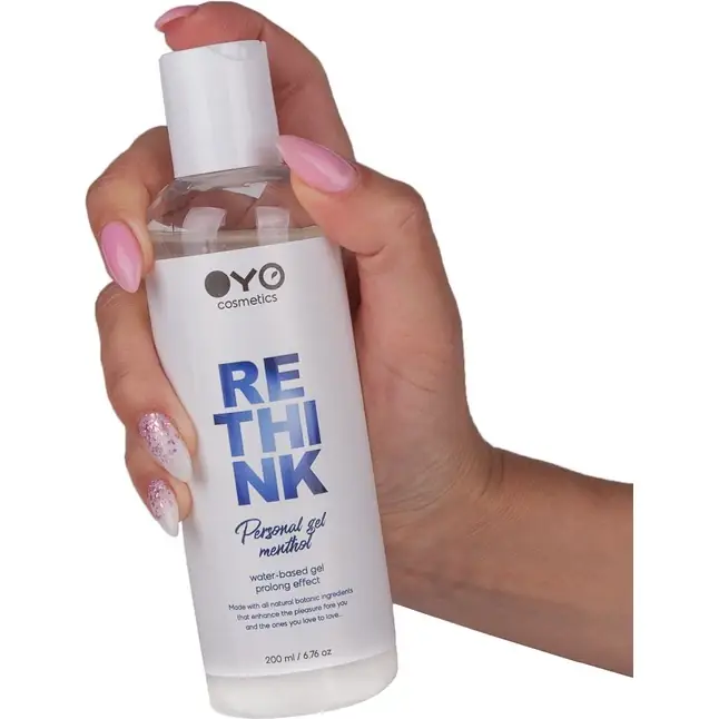 Увлажняющий гель на водной основе с пролонгирующим эффектом OYO Personal Gel Menthol - 200 мл - OYO cosmetics. Фотография 4.
