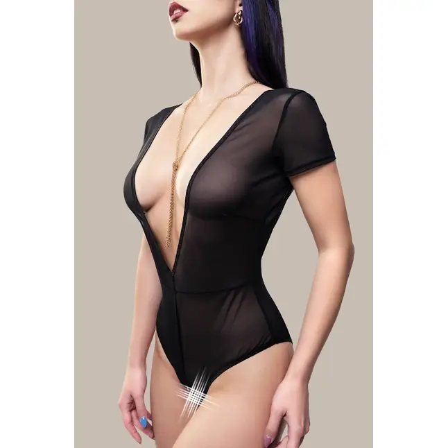 Эротическое боди Abandon с короткими рукавами - WANAME APPAREL. Фотография 4.