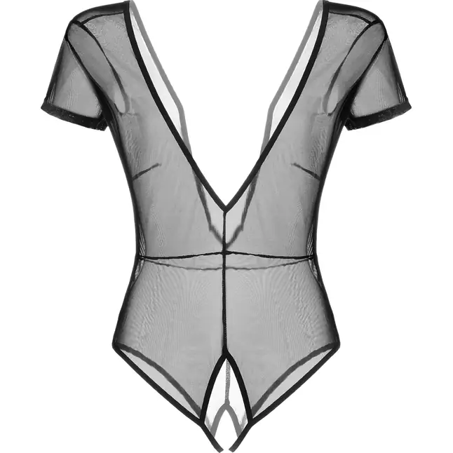 Эротическое боди Abandon с короткими рукавами - WANAME APPAREL. Фотография 9.