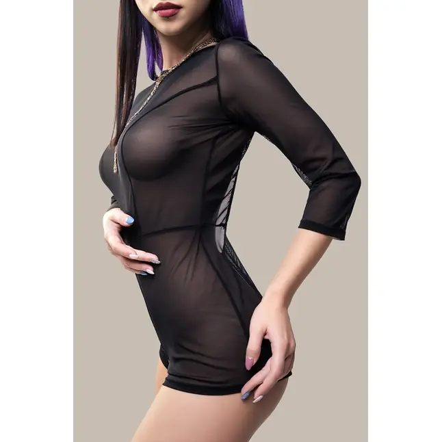Эротический комбинезон Preciosity с рукавами длиной 3/4 - WANAME APPAREL. Фотография 5.