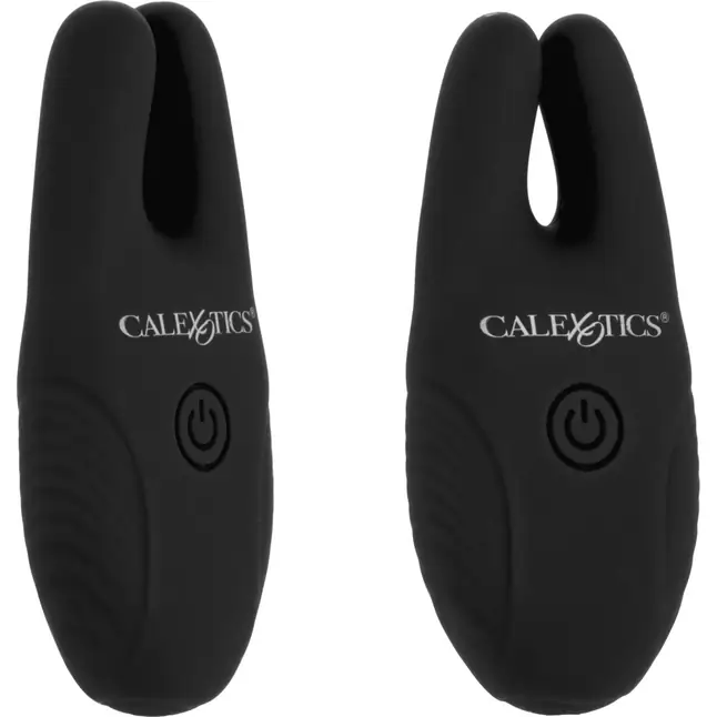 Черные зажимы для сосков с дистанционным управлением Silicone Remote Nipple Clamps. Фотография 7.