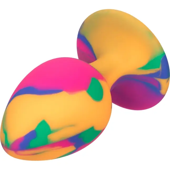 Яркая анальная пробка Cheeky Large Tie-Dye Plug - 9 см - Cheeky. Фотография 5.