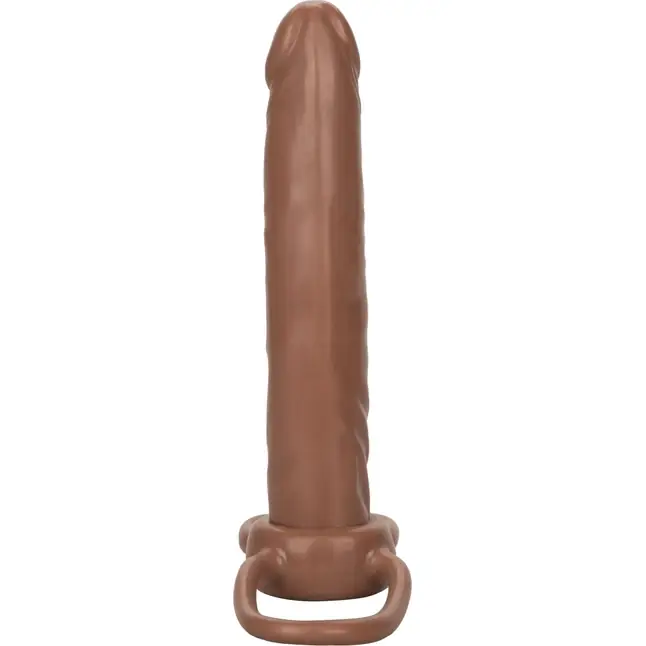 Коричневая насадка для двойного проникновения Accommodator Dual Penetrator - 13,2 см. Фотография 4.