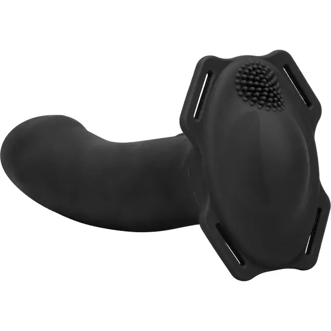 Черный женский страпон с вибрацией Me2 Remote Rumbler - 16,5 см - Her Royal Harness. Фотография 9.