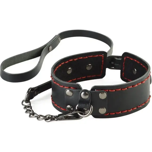 Ошейник Богема с контрастной строчкой - BDSM accessories