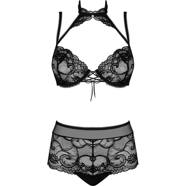 Стильный кружевной комплект Elizenes с чокером - Sexy. Фотография 5.