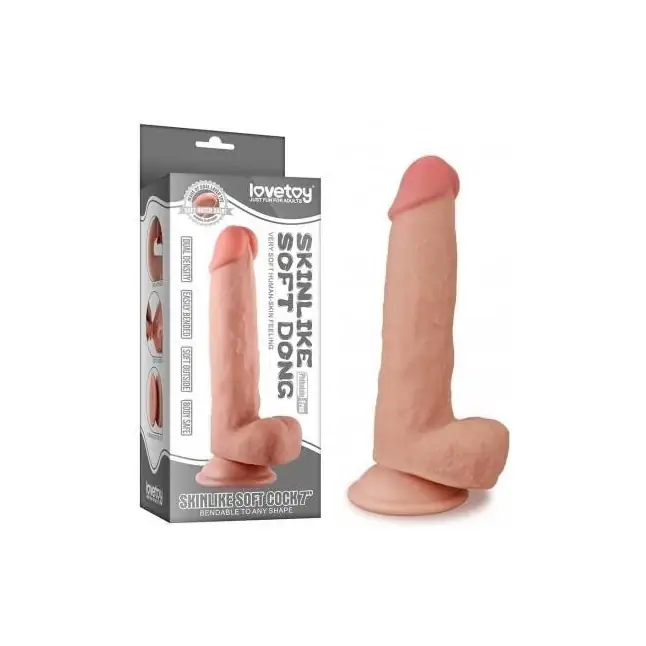 Телесный фаллоимитатор Skinlike Soft Cock 7 - 18,4 см