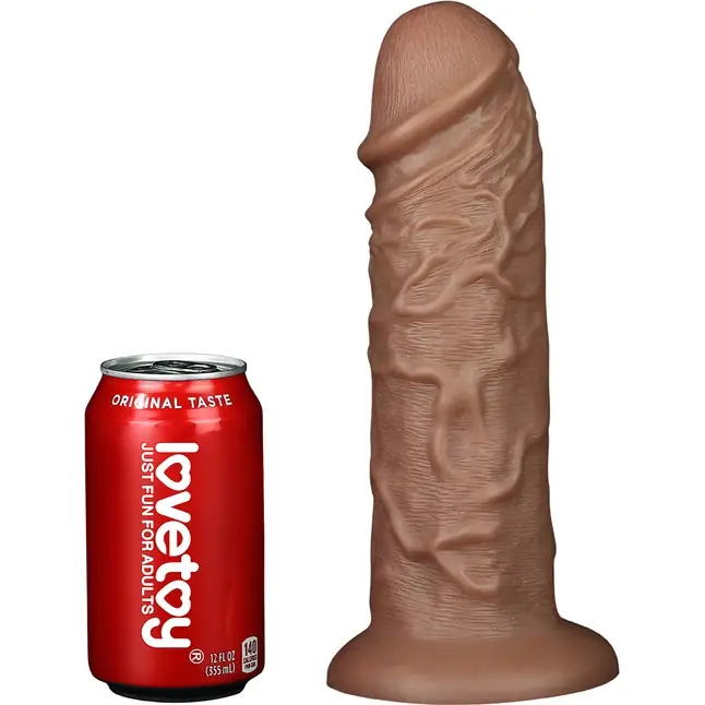 Коричневый фаллоимитатор Cubby dildo - 26,6 см. Фотография 5.
