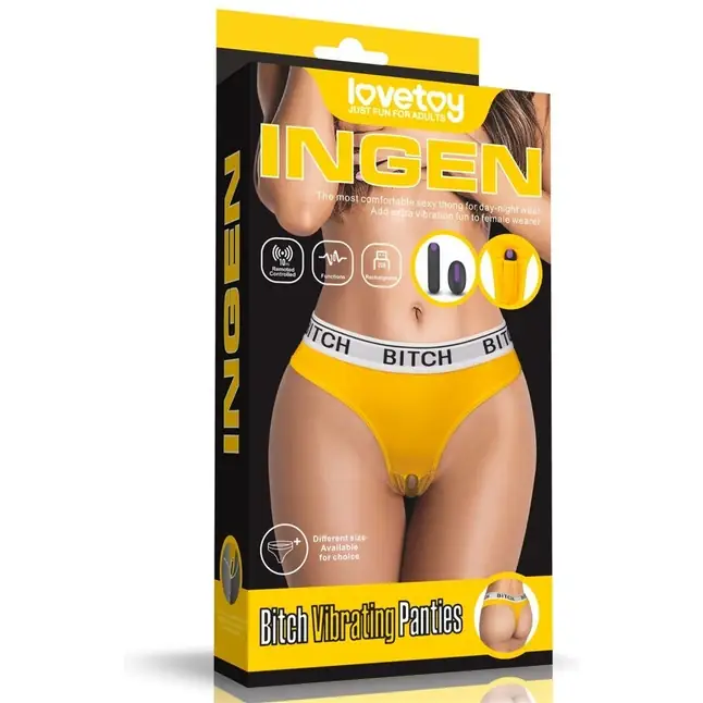 Сексуальные трусики с вибропулей Bitch Vibrating Panties - Size M. Фотография 4.