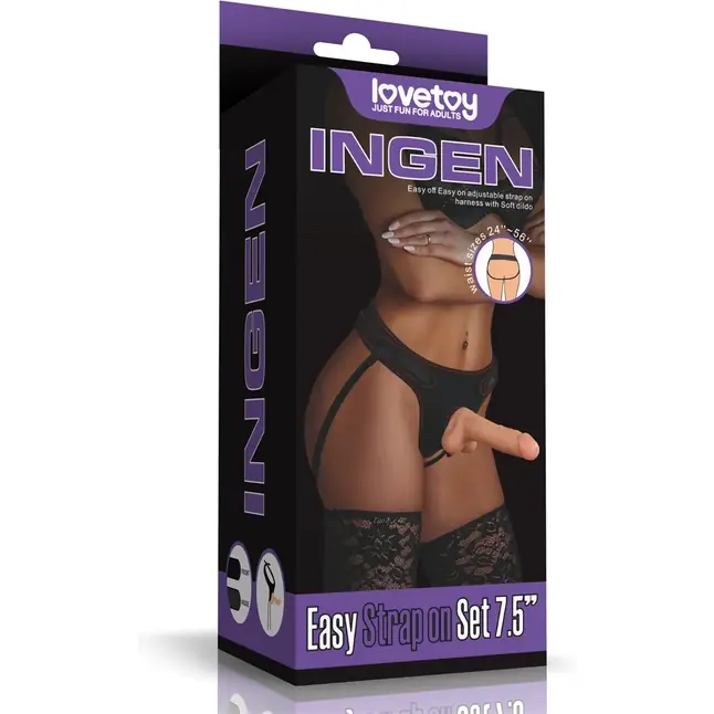 Женский страпон Easy Strapon Set 7.5 - 20 см. Фотография 2.