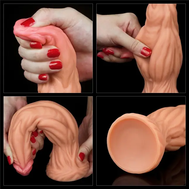 Телесный фаллоимитатор 9.5 Dual layered Platinum Silicone Cock - 24,5 см. Фотография 5.