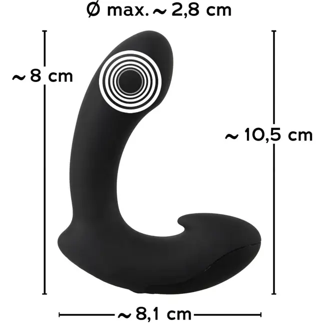 Черный вибростимулятор простаты Anos Prostate Butt Plug - You2Toys. Фотография 6.