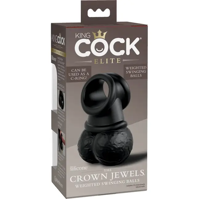Кольцо-утяжелитель Swinging Silicone Balls - King Cock Elite. Фотография 7.
