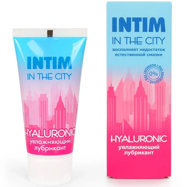 Увлажняющий лубрикант на водной основе Intim in the city Hyaluronic - 60 гр - Серия Intim in the city. Фотография 3.
