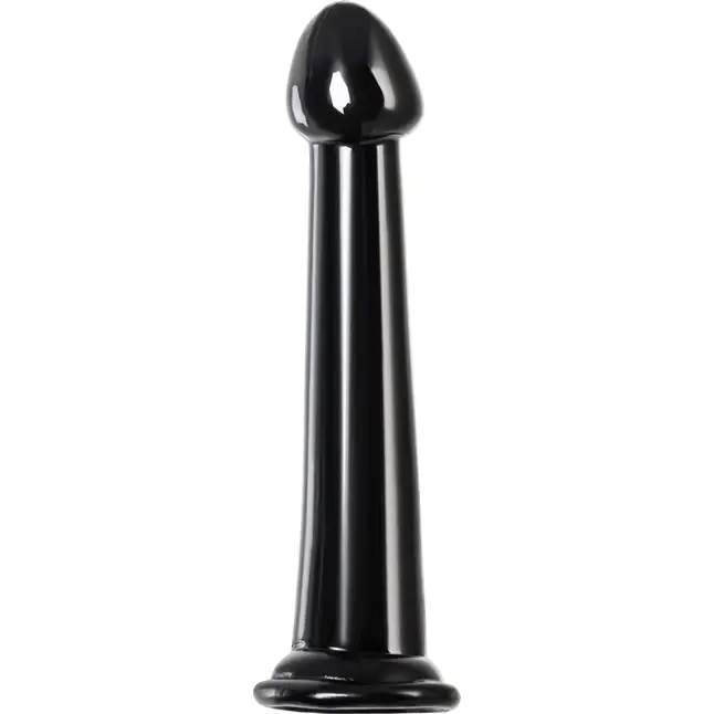 Черный фаллоимитатор Jelly Dildo M - 18 см