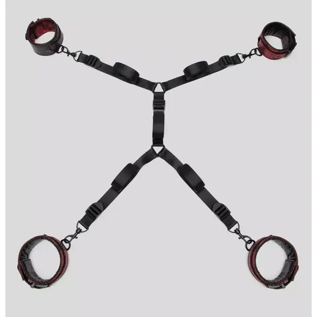 Изысканный набор фиксаций на кровати Reversible Under Mattress Restraint Set - Sweet Anticipation