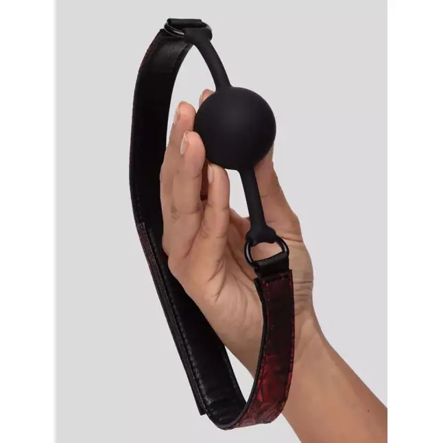 Кляп-шар на двусторонних ремешках Reversible Silicone Ball Gag - Sweet Anticipation. Фотография 3.