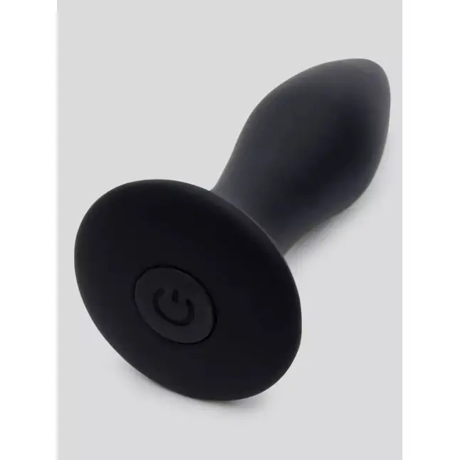 Черная анальная вибропробка Sensation Rechargeable Vibrating Butt Plug - 8,9 см - Fifty Shades of Grey. Фотография 2.
