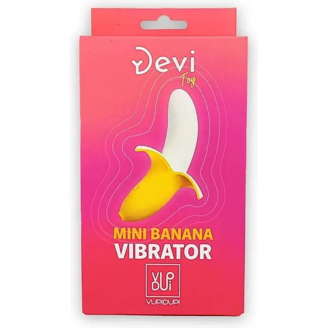 Оригинальный мини-вибратор в форме банана Mini Banana - 13 см - VupiDupi. Фотография 6.