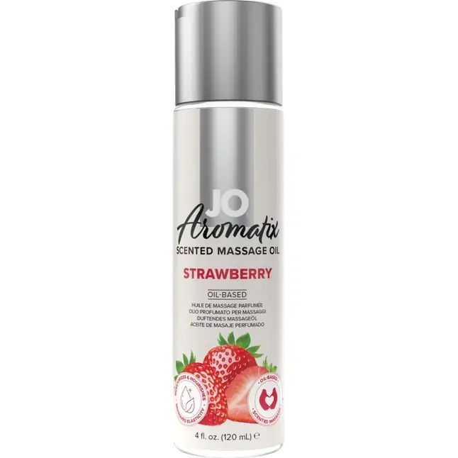 Массажное масло JO Aromatix Massage Oil Strawberry с ароматом клубники - 120 мл