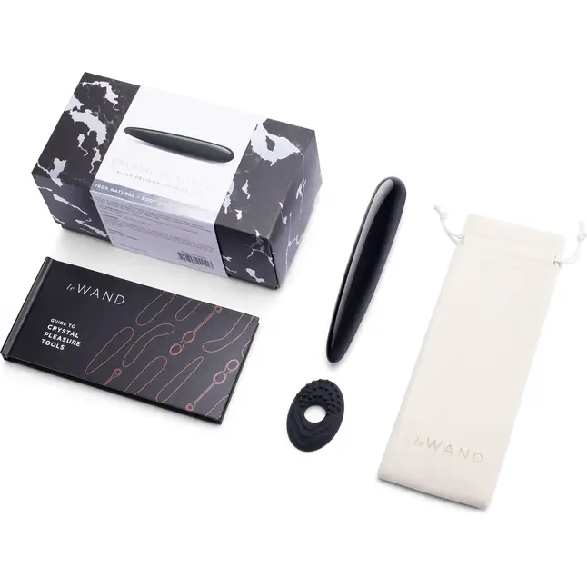 Массажер Le Wand Crystal Slim Wand из черного обсидиана. Фотография 8.