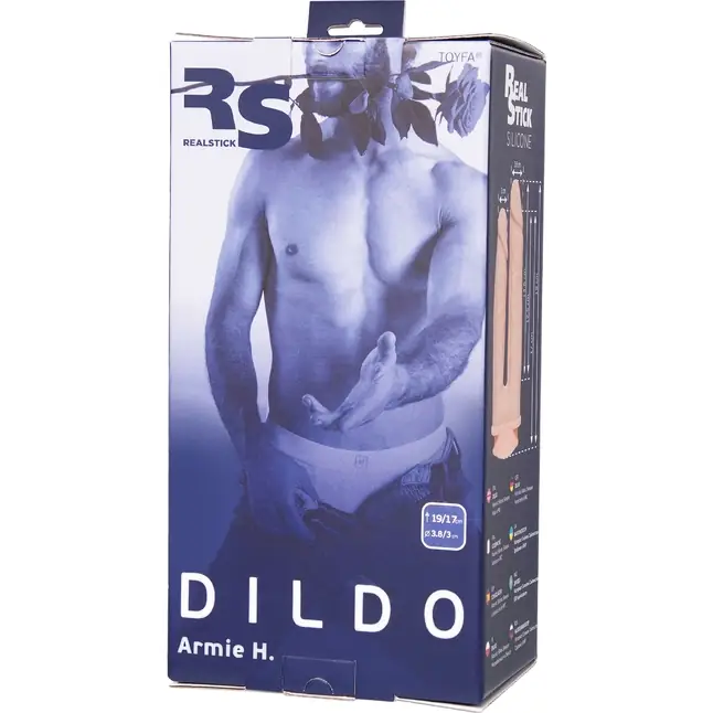 Фаллоимитатор для двойного проникновения Armie H - 19 см - RealStick Silicone. Фотография 8.