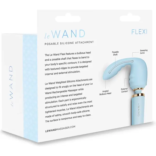 Голубая насадка Flexi для массажера le Wand. Фотография 6.