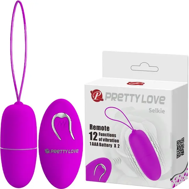 Лиловое виброяйцо Selkie с пультом ДУ - Pretty Love. Фотография 2.