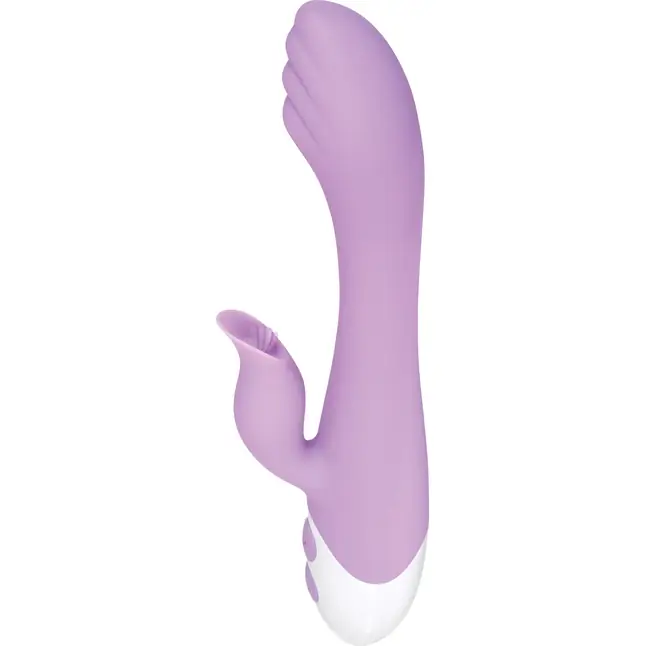Сиреневый вибромассажер-кролик Pleasing Petal - 19,6 см