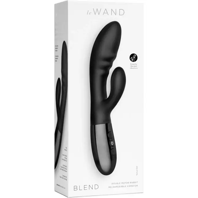 Черный вибромассажер-кролик Blend - 20,2 см. Фотография 2.