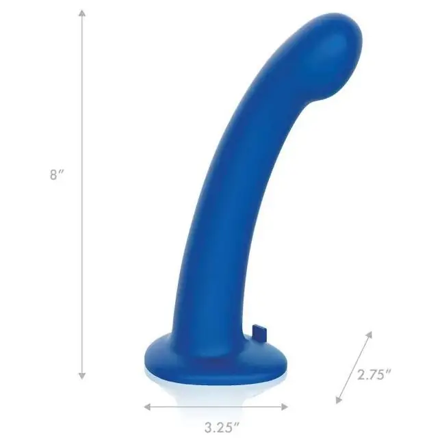 Синяя насадка Remote Control P-Spot G-Spot с черными трусиками - 20 см. Фотография 5.