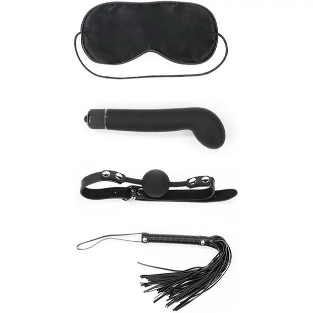 БДСМ-набор Deluxe Bondage Kit: маска, вибратор, кляп, плётка