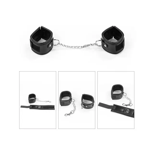 БДСМ-набор Deluxe Bondage Kit для игр: маска, наручники, плётка. Фотография 3.
