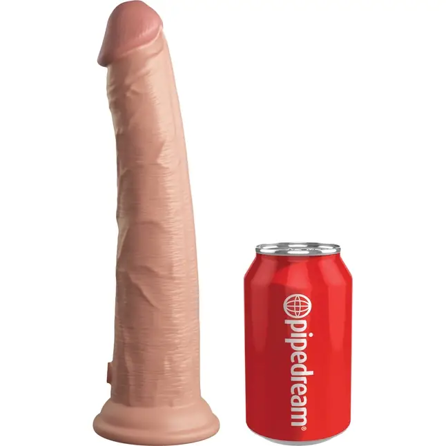 Телесный фаллоимитатор-реалистик King Cock Ellite Dual Density - 25,5 см - King Cock Elite. Фотография 4.