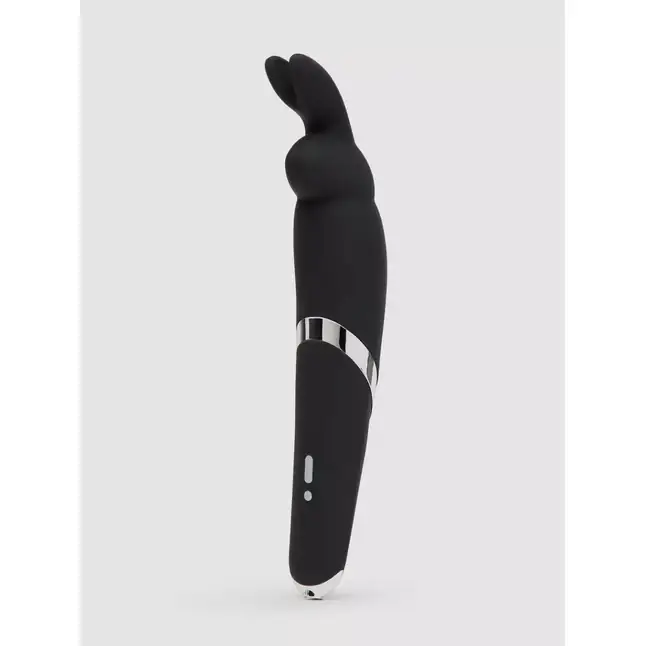 Черный вибратор Rabbit Rechargeable Wand Vibrator - 26,7 см. Фотография 2.