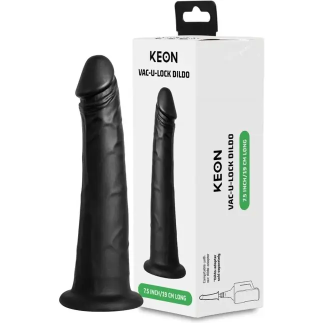 Черный полый фаллоимитатор для KIIROO Keon - 19,1 см. Фотография 2.