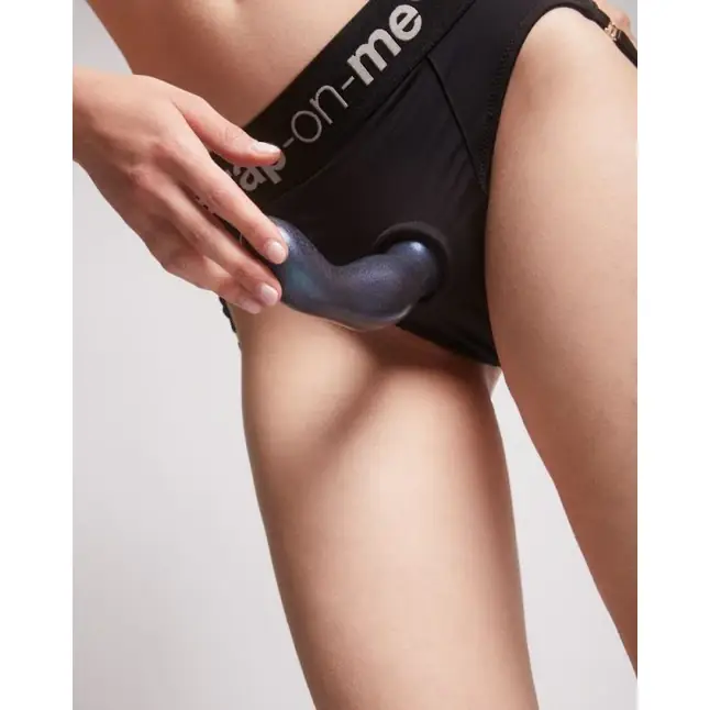 Темно-синяя насадка Strap-On-Me Dildo Plug Snaky size M. Фотография 3.