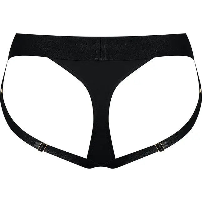Черные трусики для насадок Heroine Lingerie Harness - size S. Фотография 3.