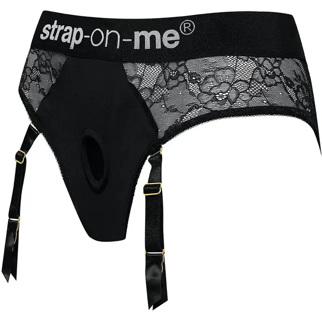 Черные трусики для насадок Diva Lingerie Harness - size S. Фотография 2.