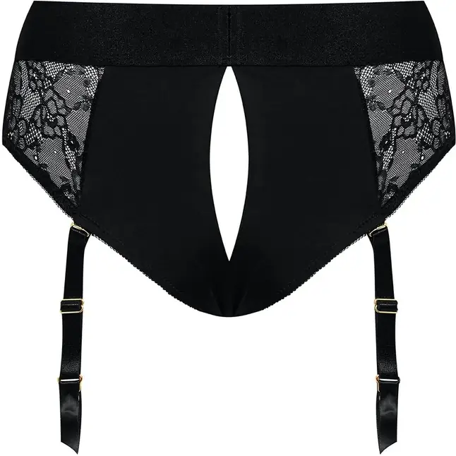 Черные трусики для насадок Diva Lingerie Harness - size S. Фотография 3.