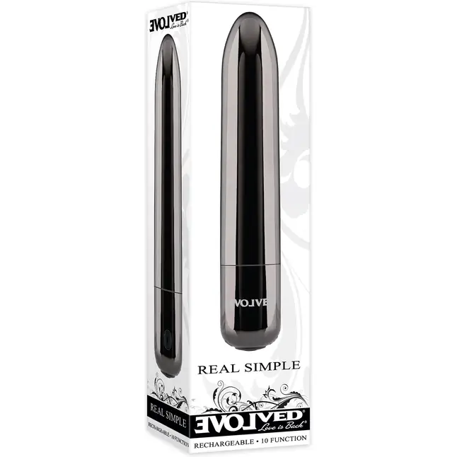 Черная вибропуля Real Simple - 10 см. Фотография 2.