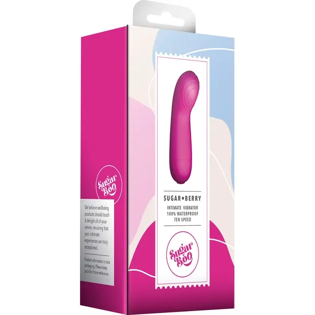 Ярко-розовый стимулятор для G-точки Sugar Berry - 12 см. Фотография 4.