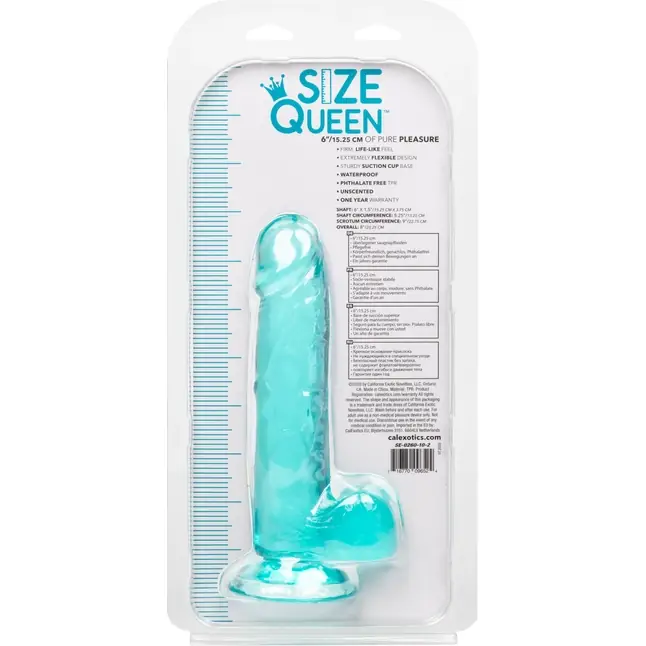 Голубой фаллоимитатор Size Queen 6 - 20,25 см - Size Queen. Фотография 9.
