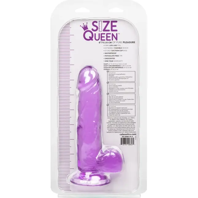 Фиолетовый фаллоимитатор Size Queen 6 - 20,25 см - Size Queen. Фотография 9.